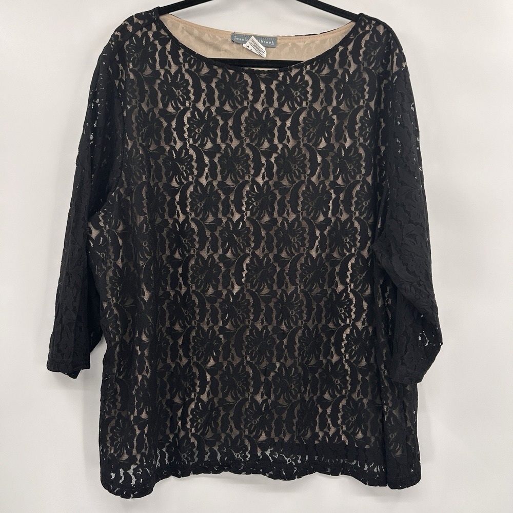 Jessica Holbrook Womens Lacey Whimsigoth Top Size 3X Black Dark Romantic‎ Witchy